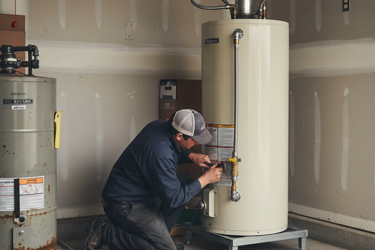 Water heater and shutoff valve replacement in Glenmoore